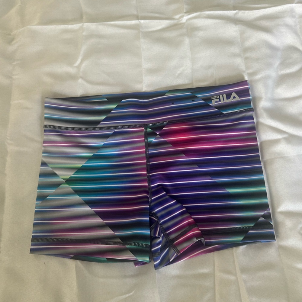 Colorful Striped FILA shorts
